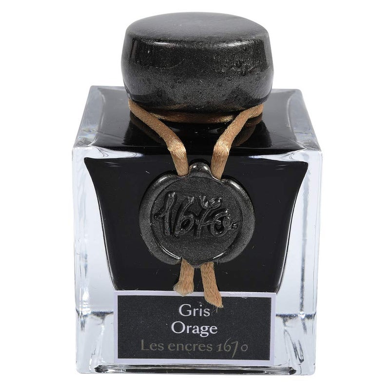 Jacques Herbin Herbin hbj15009 Anniversary Ink [1670 Gold Particles] Storm Gray for Fountain Pens/Pen - Image 1